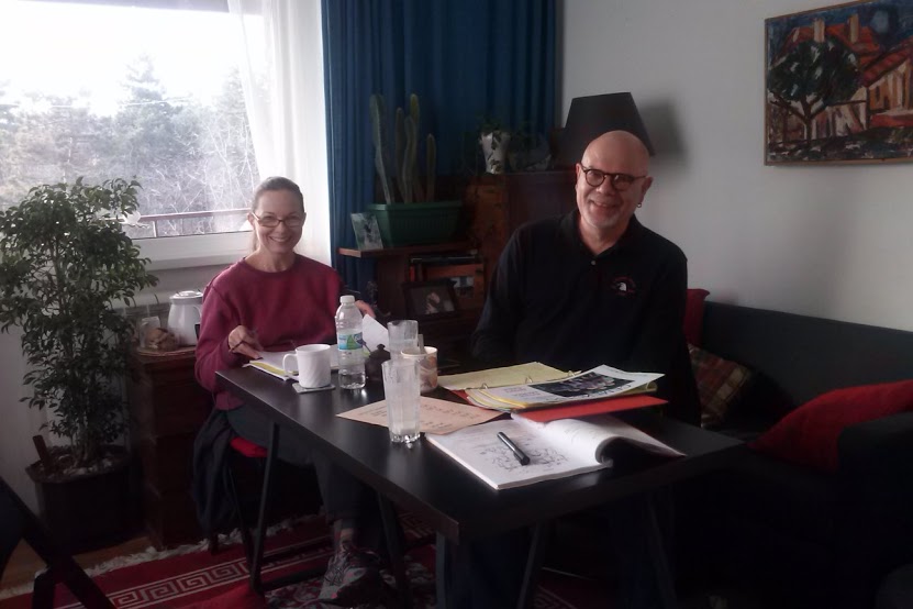 Bernie & Edgar in the classroom of Step to Bulgaria